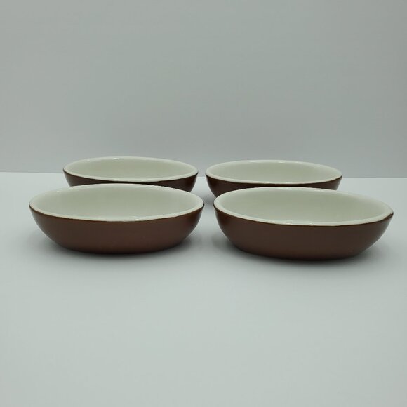 Hall Pottery #705 Brown Oval Individual Bakers Casserole Baking Dishes - Picture 1 of 6